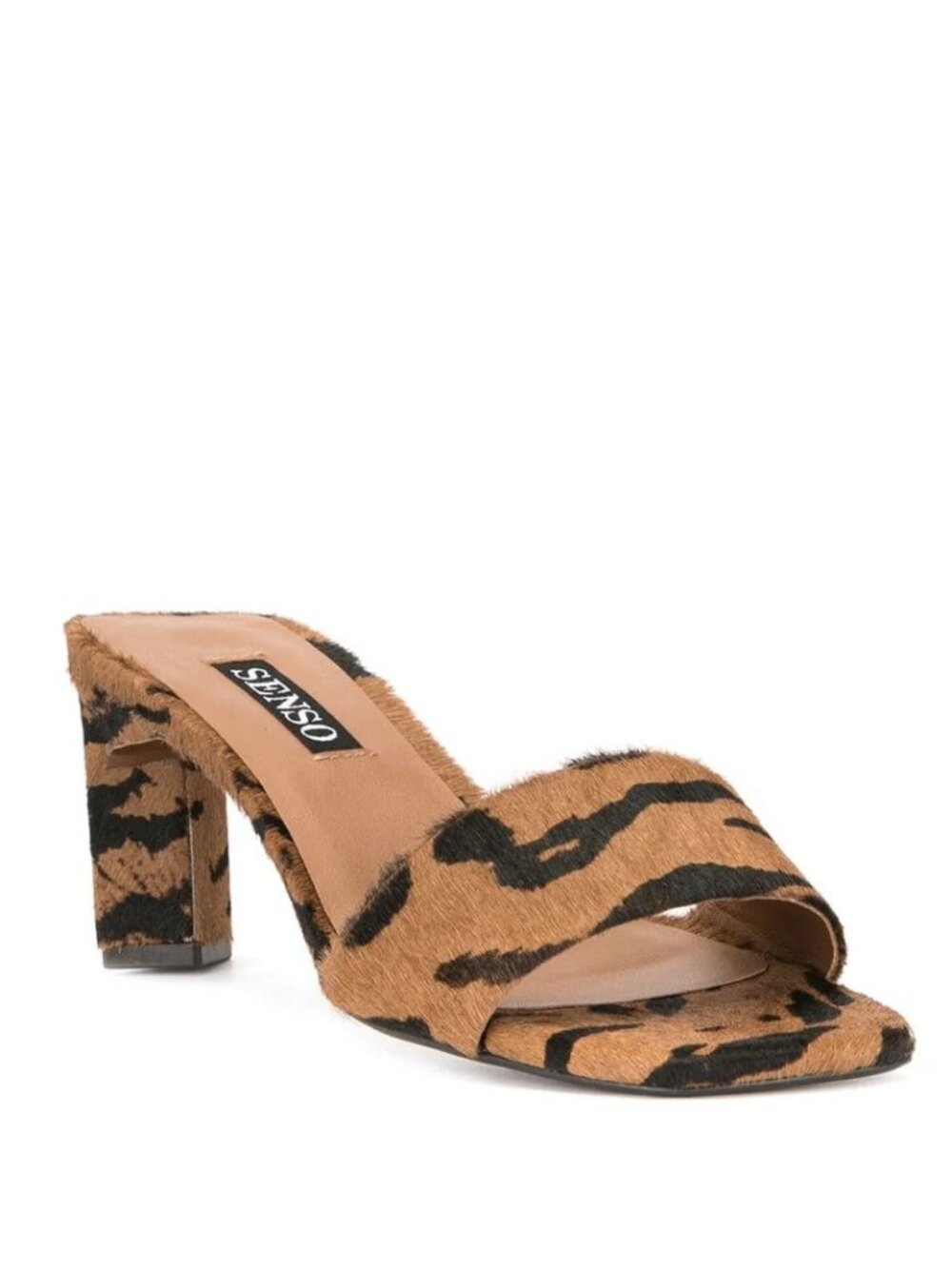 NEW Senso Maisy III Mules Tiger Print Pony Hair Animal Print Jungle Size 37